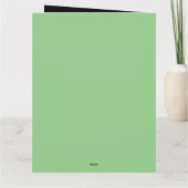 抹茶グリーンティーグリーティング カード (裏面)