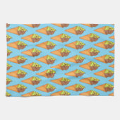 抹茶グリーンティーデザートにソフトクリーム キッチンタオル (横)