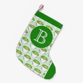 抹茶グリーンティーラテバリスタコーヒーショップカフェ スモールクリスマスストッキング (正面 (吊り時))