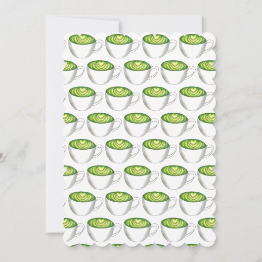 抹茶グリーンティーラテパーティー誕生日ブランチ 招待状 (裏面)