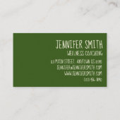 抹茶グリーンティーラテ禅ウェルネス瞑想スパ 名刺 (裏面)