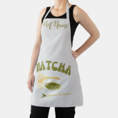 抹茶グリーンティー、おすすめのお茶Tシャツ エプロン (インサイチュ)
