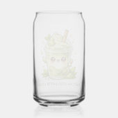 抹茶グリーンティー アイス ラテ かわいいグラス ガラス缶 (裏面)