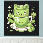抹茶グリーンティー キャンバスプリント (インサイチュ (ウッドフロア))