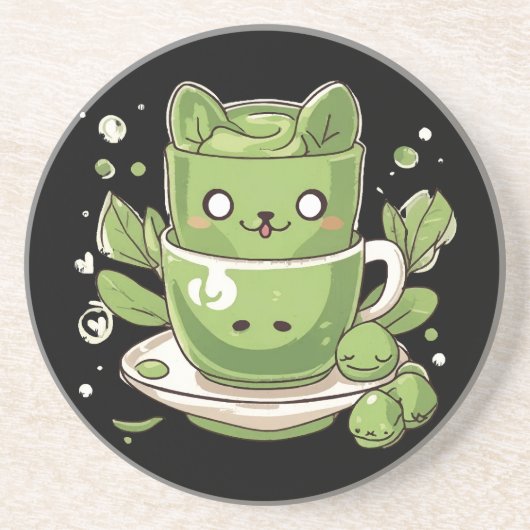 抹茶グリーンティー コースター (正面)