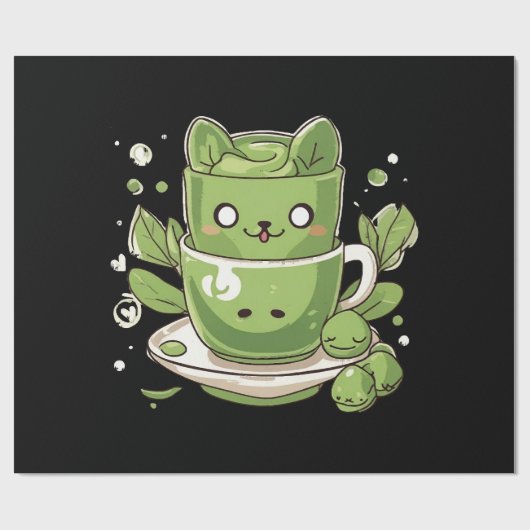 抹茶グリーンティー ラッピングペーパー (フラット)
