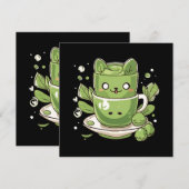 抹茶グリーンティー 招待状 (正面/裏面)