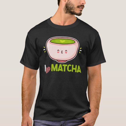抹茶グリーンパウダーの抹茶が葉好き Tシャツ (正面)