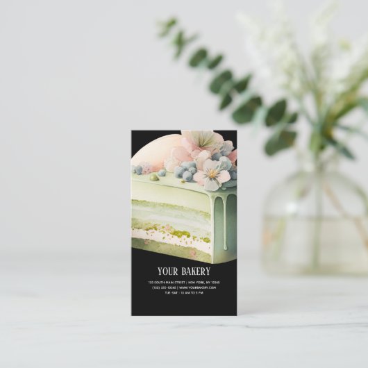 抹茶ケーキ名刺 名刺 (スタンド正面)