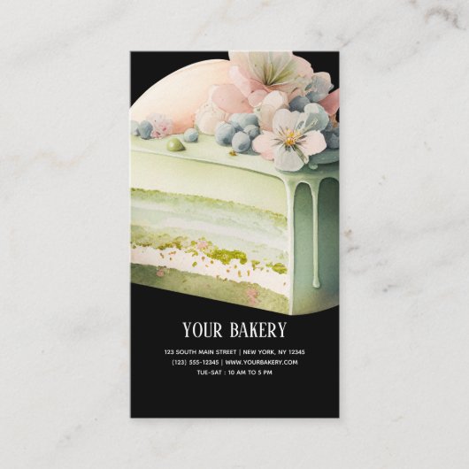 抹茶ケーキ名刺 名刺 (正面)