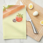 抹茶ケーキ転がイラストレーション キッチンタオル (四つ折り)