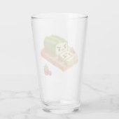 抹茶ケーキ転がイラストレーション タンブラーグラス (裏面)