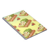 抹茶ケーキ転がイラストレーション ノートブック (右側)