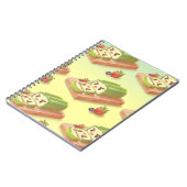 抹茶ケーキ転がイラストレーション ノートブック (左側)