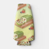 抹茶ケーキ転がイラストレーション ボトルクーラー (正面)