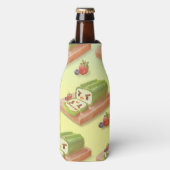 抹茶ケーキ転がイラストレーション ボトルクーラー (ボトル正面)