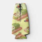 抹茶ケーキ転がイラストレーション ボトルクーラー (裏面)