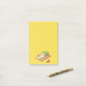 抹茶ケーキ転がイラストレーション ポストイット (デスク上)