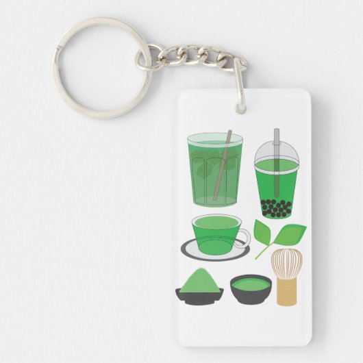 抹茶ドリンクセット キーホルダー (正面)