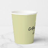 抹茶パウダーグリーン使い捨てコーヒーカップ 紙コップ (右)