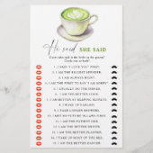 抹茶ブライダルシャワー彼はゲームを言った (正面)