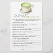 抹茶ブライダルシャワー新郎は何と言った (正面)