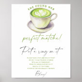 抹茶ブライダルシャワー輪を付けてゲーム ポスター (正面)