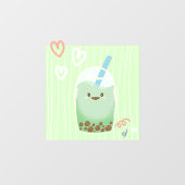 抹茶ボバ緑茶抹茶 ウィンドウサイン (シート)