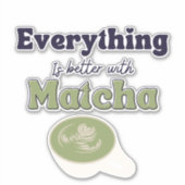 抹茶ボバ緑茶抹茶 シール (正面)