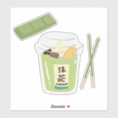 抹茶ボバ緑茶抹茶 シール (シート)