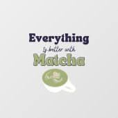 抹茶ボバ緑茶、抹茶の窓が引っかかる ウィンドウサイン (シート)