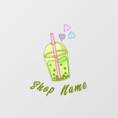 抹茶ボバ緑茶, 抹茶窓ステッカー ウィンドウサイン (シート)