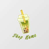 抹茶ボバ緑茶, 抹茶窓ステッカー ウィンドウサイン (シート)