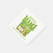 抹茶ママグリーンティーグリッターマママギフトカフェ スタンダードカクテルナプキン (角)