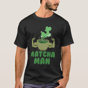 抹茶マンが贈おもしろい与する緑茶葉ズジャパン·ユーモア Tシャツ