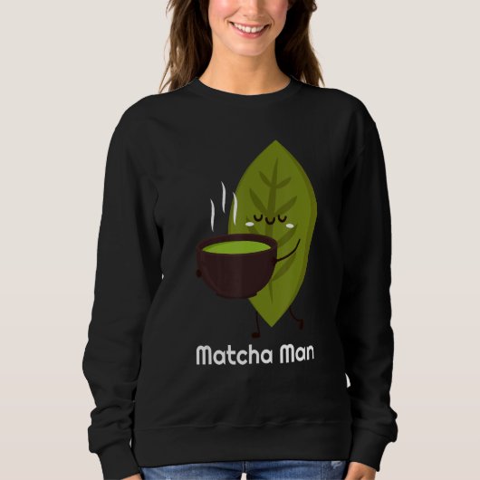 抹茶マン抹茶茶葉 スウェットシャツ (正面)