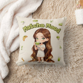 抹茶ムードの美しいデザイン - 可愛らしい緑茶の雰囲気 クッション