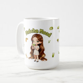 抹茶ムードの美しいデザイン - 可愛らしい緑茶の雰囲気 コーヒーマグカップ