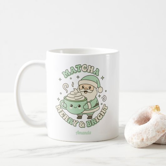 抹茶メリー&ブライト クリスマスサンタ コーヒーマグカップ (ドーナツ)
