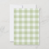 抹茶モダンをテーマにした赤ちゃんシャワーサンキューカード サンキューカード (裏面)