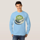 抹茶ラテアート グラフィックTシャツ – コーヒー好き Tシャツ (正面フル)