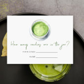 抹茶ラテベビーシャワーお菓子の数 エンクロージャーカード