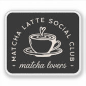 抹茶ラテ愛好家の引用文 シール (正面)