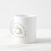 抹茶ラテ愛好家ガールクラブグリーン美学 コーヒーマグカップ (正面左)