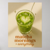 抹茶ラテ キッチン コーヒーバー ウォールアート (正面)