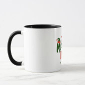 抹茶小妖精や小人おもしろいクリスマスマタドリンク マグカップ (左)