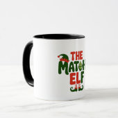 抹茶小妖精や小人おもしろいクリスマスマタドリンク マグカップ (正面左)