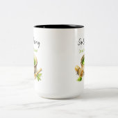 抹茶愛好家のための面白い抹茶グリーンティーマグ ツートーンマグカップ (中央)
