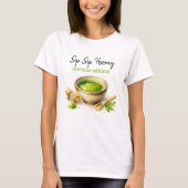 抹茶愛好家のための面白い抹茶グリーンティーTシャツ Tシャツ (正面)