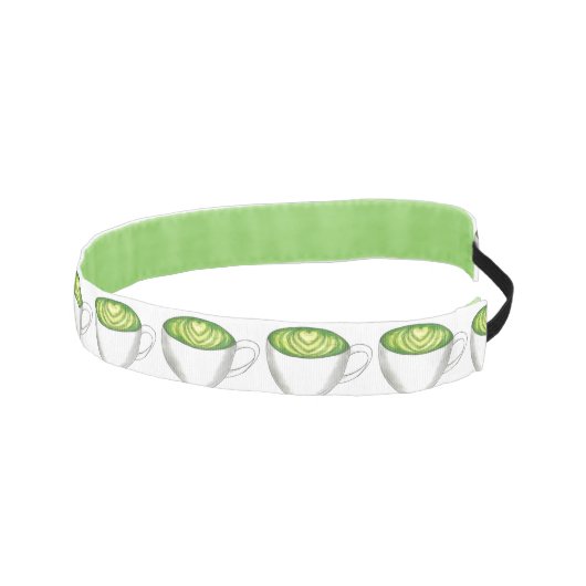 抹茶日本の緑茶ラテティーカップグルメ アスレチックヘッドバンド (右)